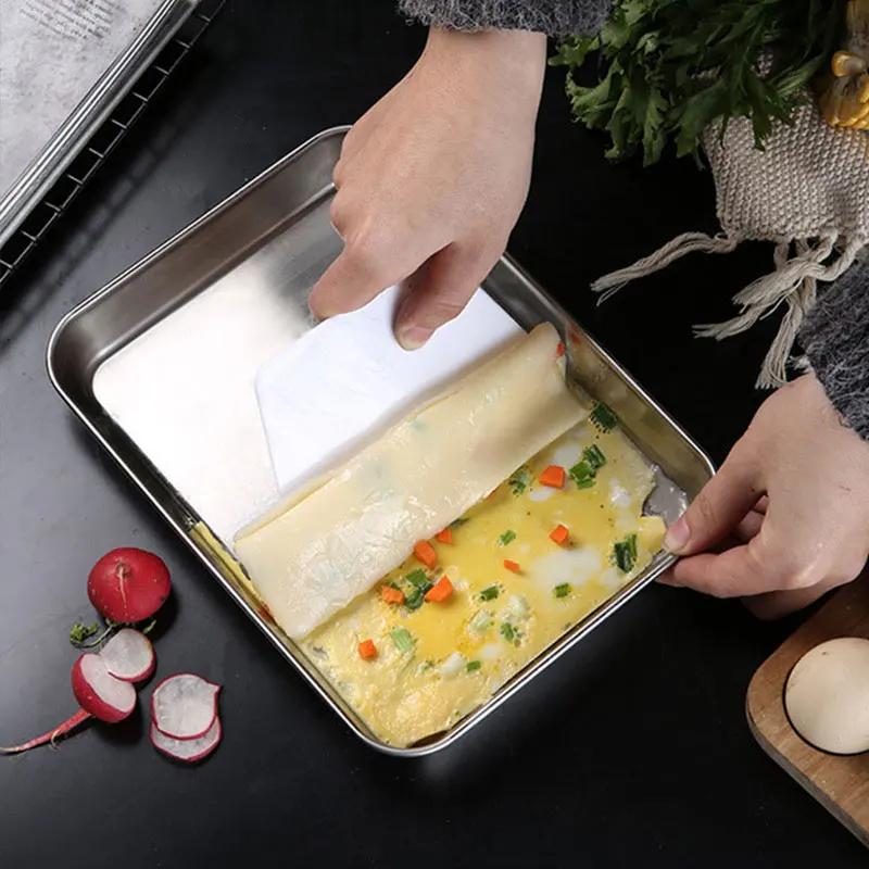Household Stainless Steel Flat Bottomed Baking Japanese Cuisine Non Slip Tray