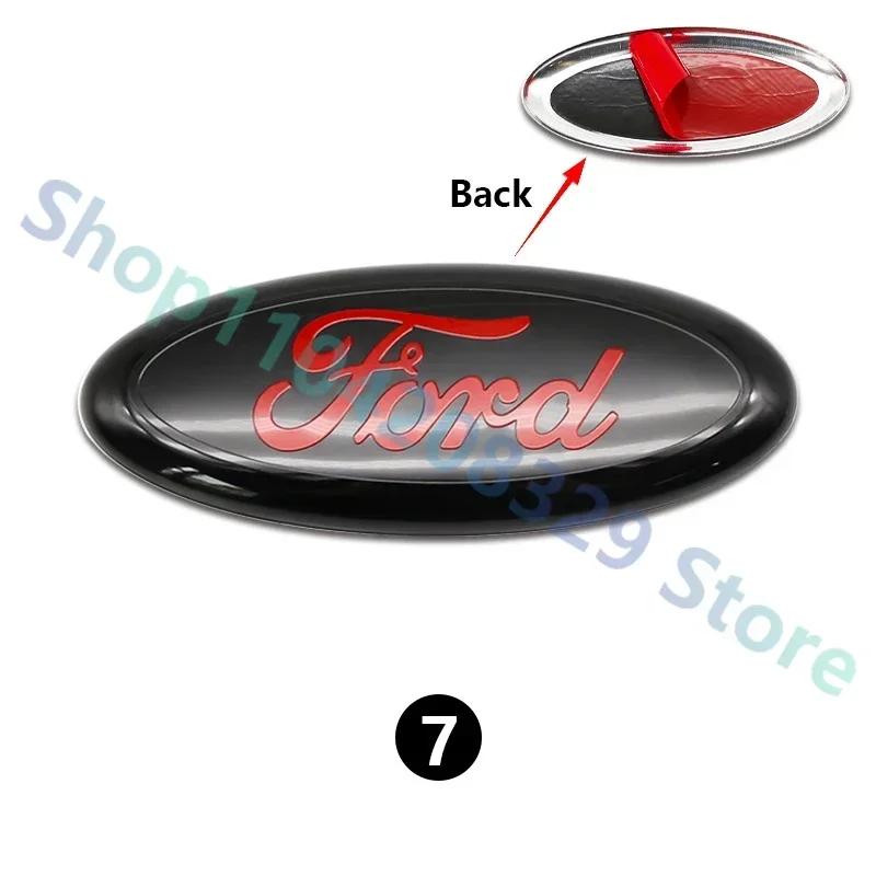 

Car Sticker Ford 1PC 14.5CM Car Front Hood Emblem Badge Sticker logo For Ford Mondeo Explorer edge Focus fiesta Kuga Transit Eco 14.5x5.8cm