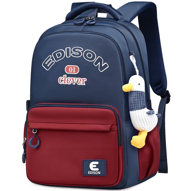 

Edison Inventor Load-Reducing Spine Protection School Backpack