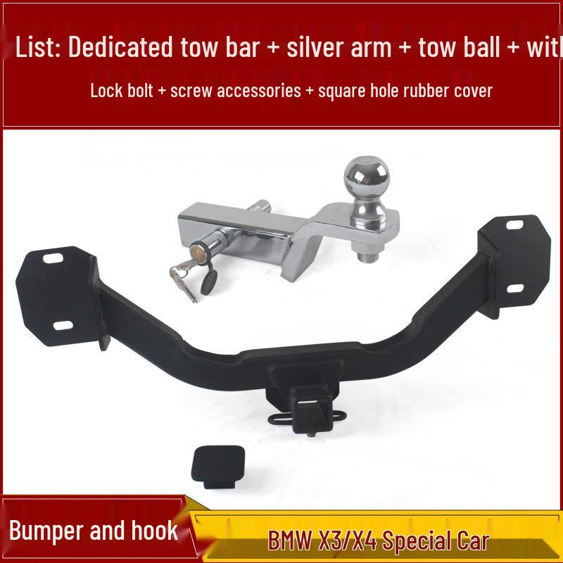 Compatible BMW X3/X4 Trailer Hitch & Rear Tow Hook Set