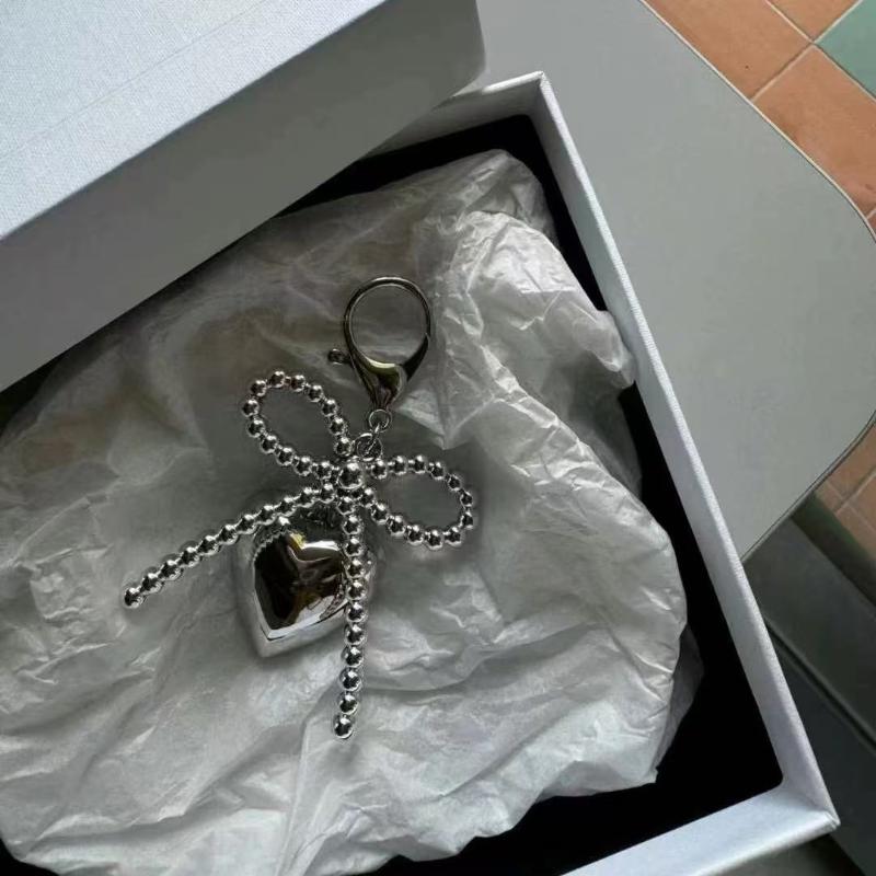 

Y2K Простой бантик Сердечко Брелок Ins Стиль Бисероплетение Бантик Брелок Эстетический Подвеска для сумки Украшение для ключей Девичьи подарки