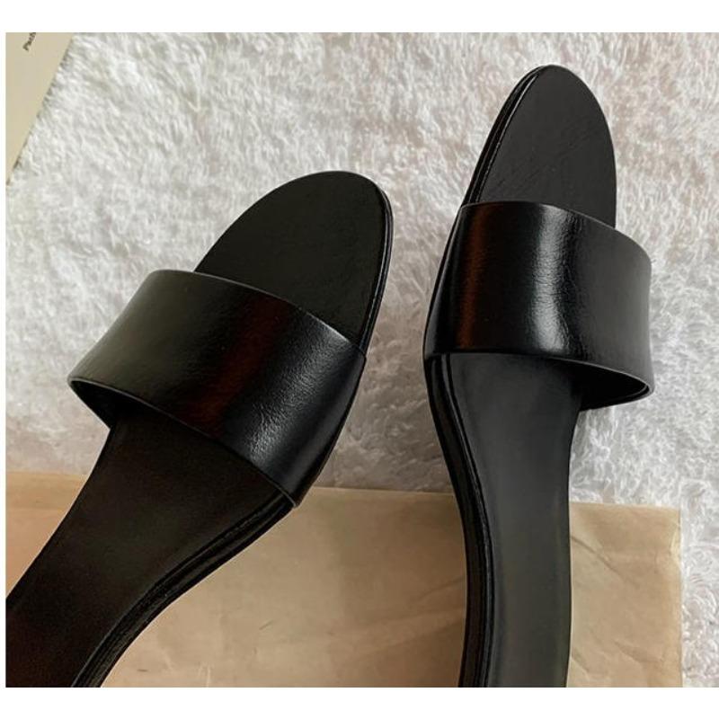New Designer Summer Open Toe Slip on Women Slippers Ladies Elegant Dress Street Style Thin Heel Slides Sandals