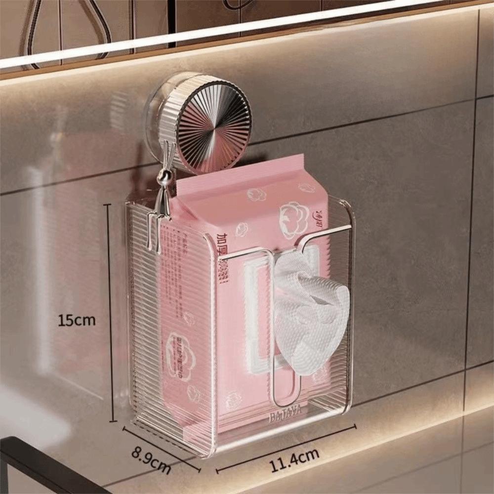 Wall Mounted Wet Wipes Storage Box Suction Cup Paper Towel Box High Quality Tissue Holder Bathroom
