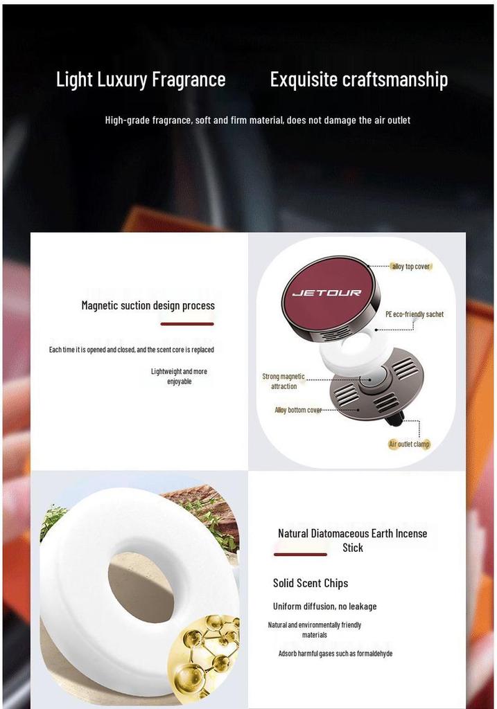 Jietu Shanhai L9 Car Vent Freshener - Aluminum Alloy Fragrance Accessory