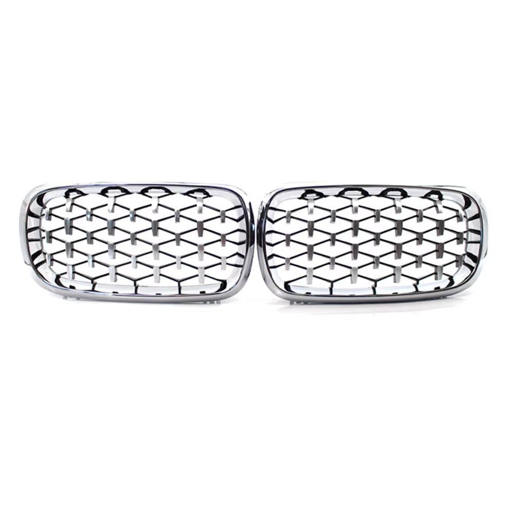 Compatible Black Kidney Grille for BMW X5/X6 F15/F16 (2014-2017).
