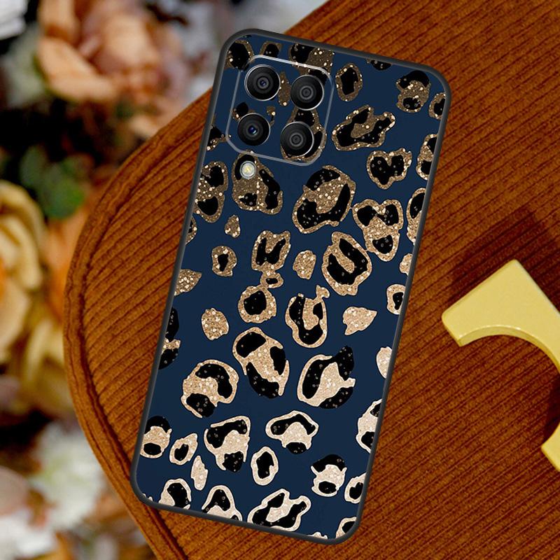 Leopard Print Black Cheetah Pattern For Samsung Galaxy M13 M33 M53 M52 M32 M12 M14 M34 M54 M11 M21 M51 M15 M55 M31s M20 Case
