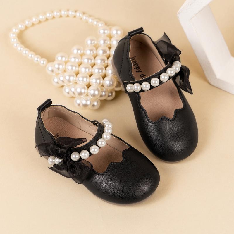 

Girls Princess Shoes Spring Autumn New Baby Soft Sole Flats Children s Pearl Performance Shoes Kids Mary Janes with Lace Sweet 25