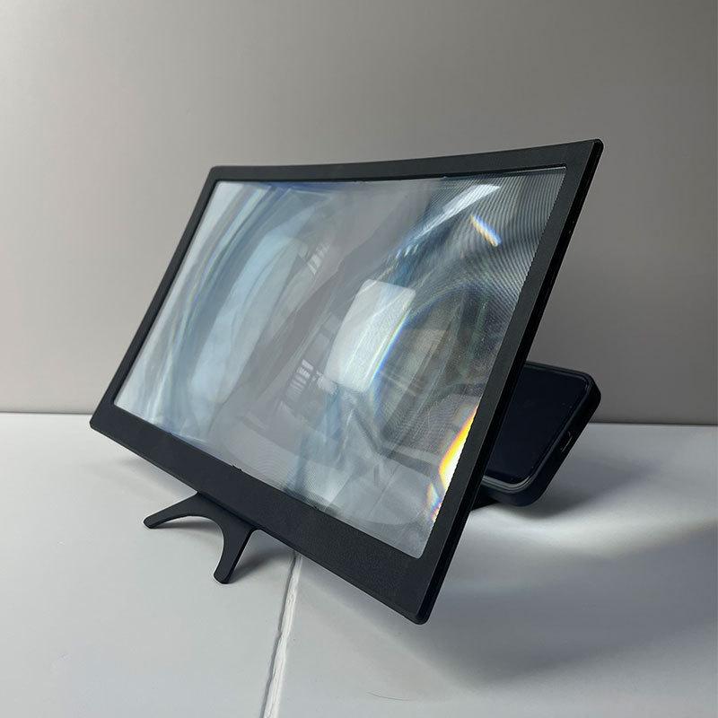 12-Inch Ultra-Clear Curved Screen Amplifier with Stand for Mobile Phones