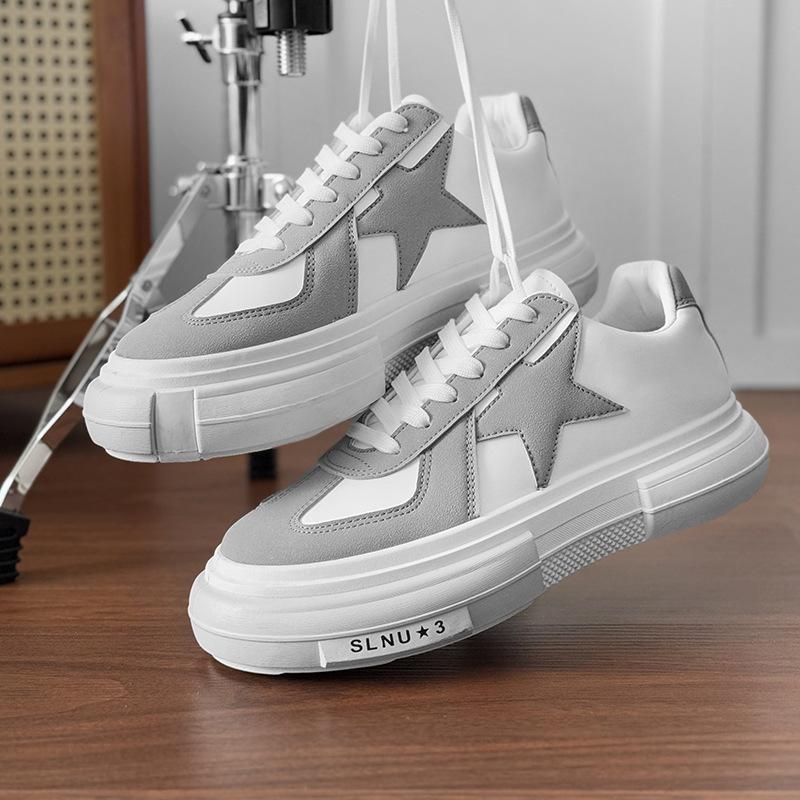 

Men s shoes 2025 new bread shoes men s casual Guochao skateboard shoes live broadcast hot-selling board shoes men 45 сірий колір