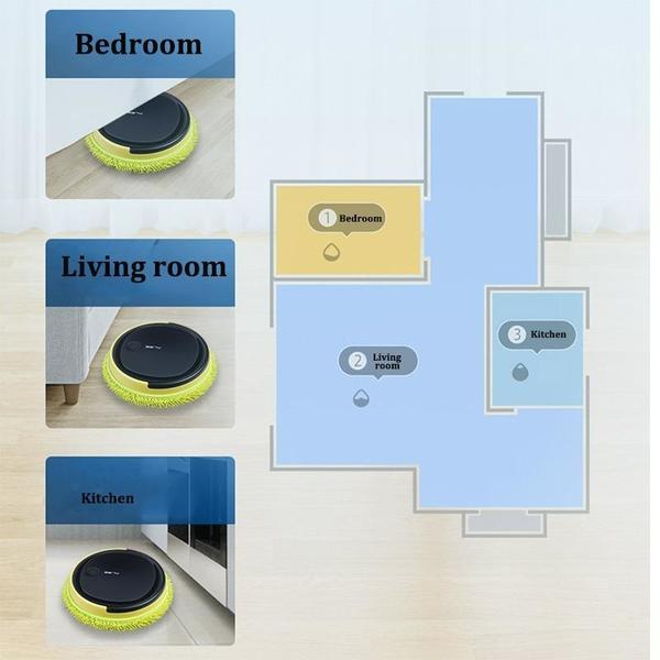 Mopping Robot Sweep Cleaner 4000mAh 230 mL Water Tank 300 Minutes Dry and Wet Washing Cloth Scrubber Machine For Floor No Vacuum