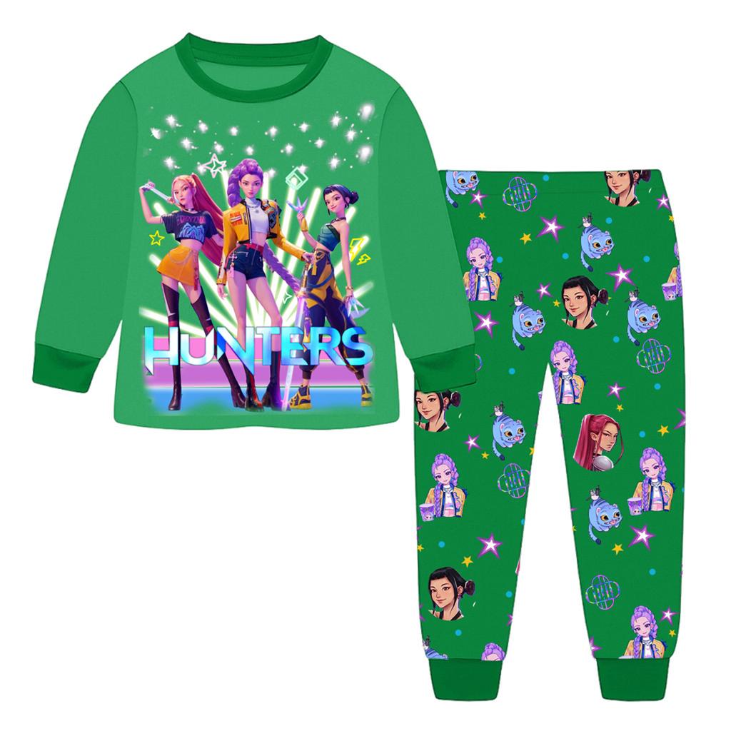 Children's Fashion Suit Skirt Round Neck Long Sleeve Top Pants