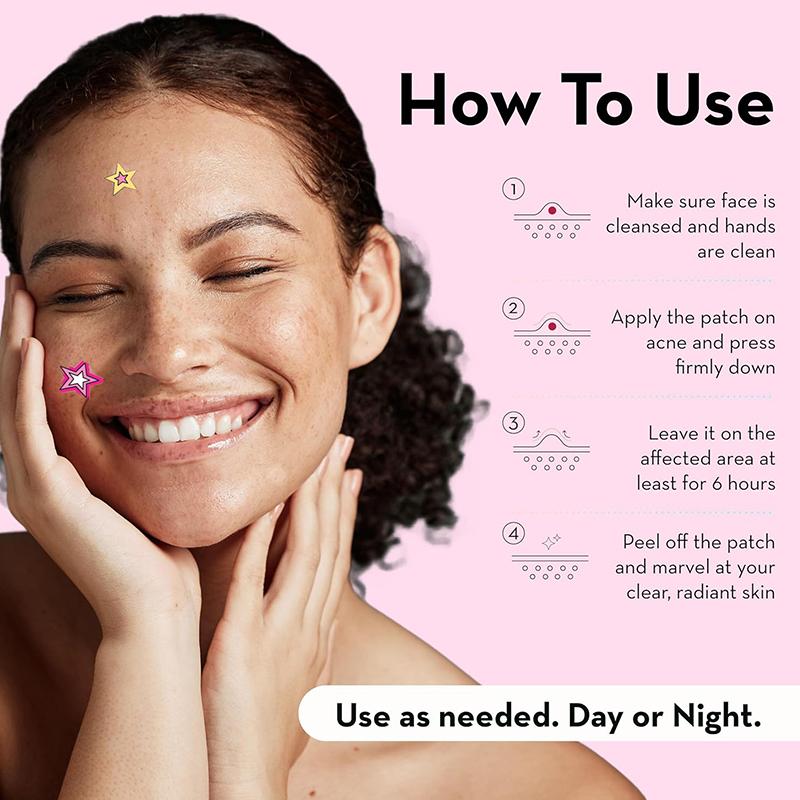 300Pcs Star Acne Patch Repair Acne Cleansing Invisible Breathable Waterproof Acne Cleansing Concealer Fade Clean
