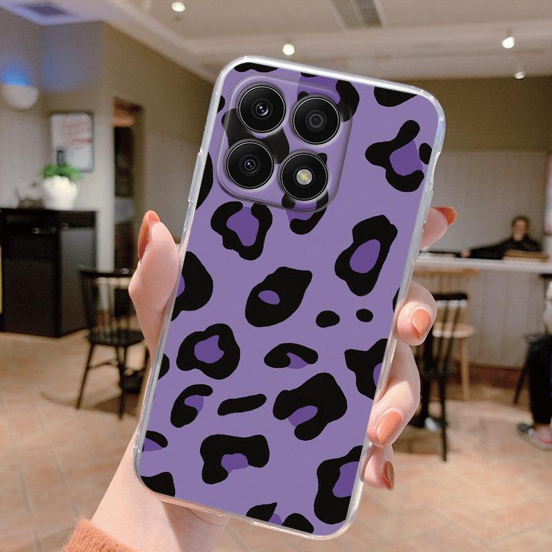 

Clear Case For Honor X8b X8A X8 X7C X6 X6A X6B 70 Lite 200 Smart X7a Leopard Print Basic Phone Cover Soft Butterfly Pattern Bags Honor X6a