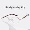 Retro Metal Small Oval Anti Blue Light Reading Glasses For Woman And Man Presbyopic Glasses With Diopter +1.0 +2.25 +2.75 +3.0