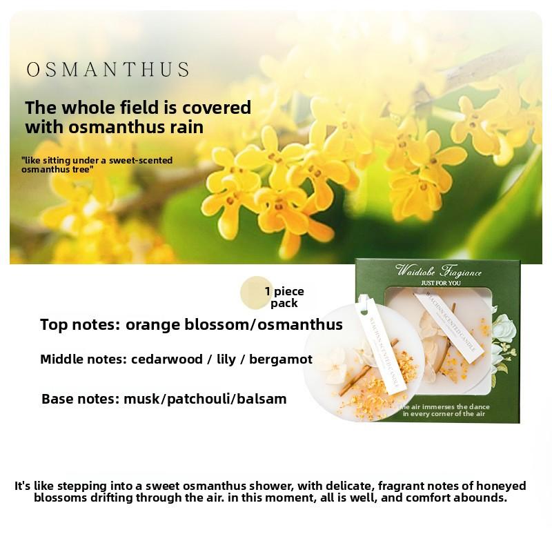 High-grade Osmanthus Scented Wax Piece Closet Scented Piece Household Indoor Durable Fragrance Pendant Deodorant Air Freshener oval