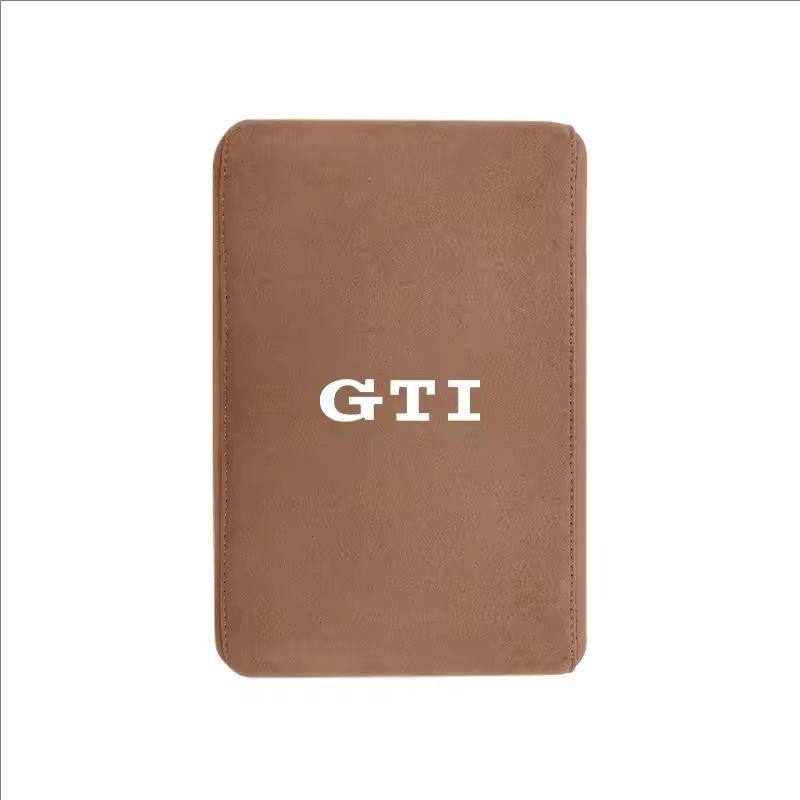 Car Armrest Mats Memory Foam Arm Rest Cushion Interior Accessories For VW GTI Polo Golf Passat Tiguan Arteon Jetta Taigo Hub Cap