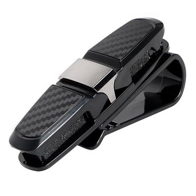 Car Sun Visor Pocket Car Glasses Clip Sun Visor Sunglasses Glasses with Ticket Card Clip (Black)