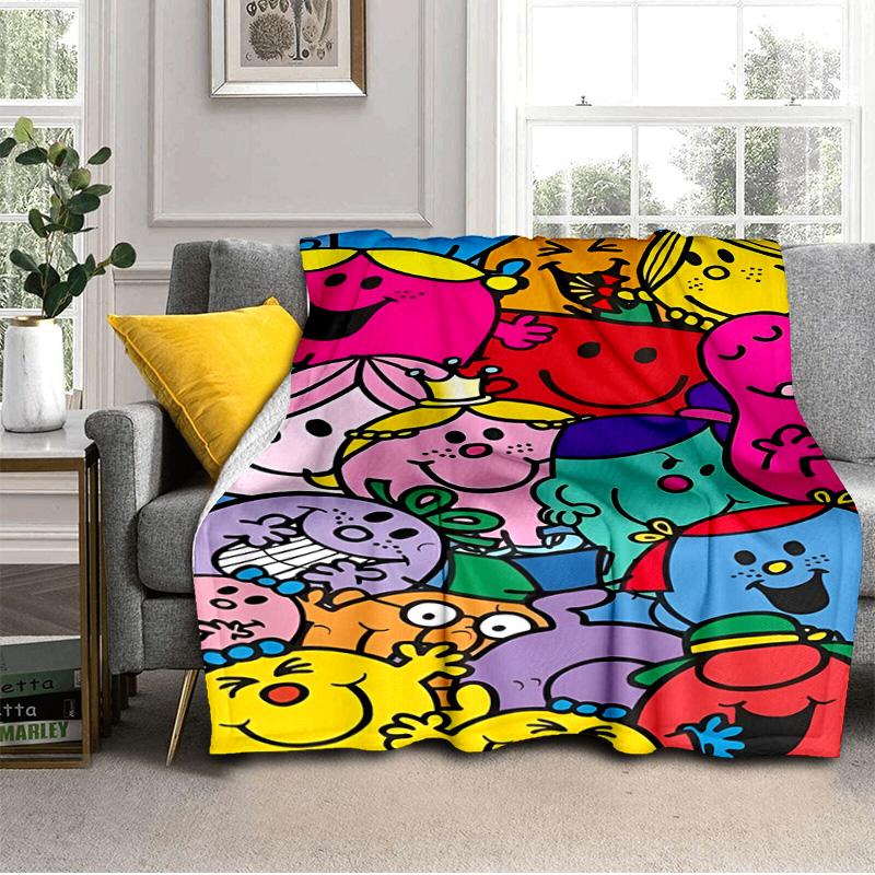 Mr Man Colorful Creatures Blanket Suitable for Sofas, Beds, Offices, And Camping - Perfect Gift for Halloween Christmas
