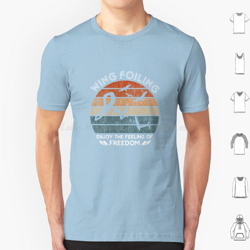 Wing Foiling Surfer Gifts T Shirt 6xl Cotton Cool Tee Wing Surf Watersports Sky Wing Wing Surf Wing Foiling Surfer Enjoy The