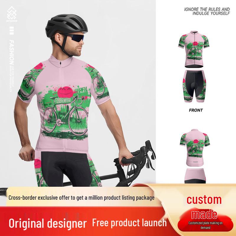

Creative Road Bike Cycling Jersey: Summer Sport Fashion Set for Men and Women L