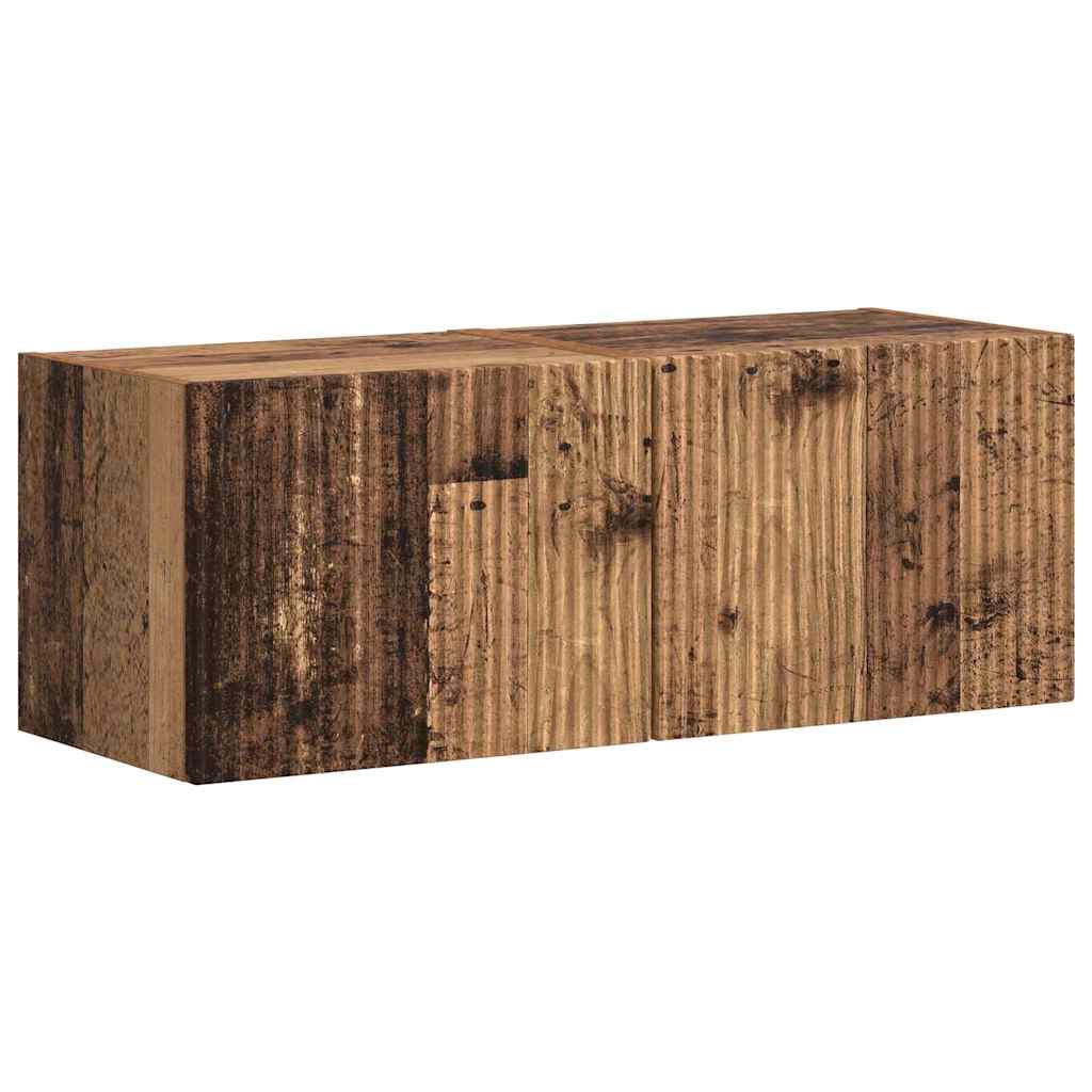 TV Wall Cabinet 2 pcs Reclaimed Wood Look 39 x 31 x 29.5 cm Engineered Wood
