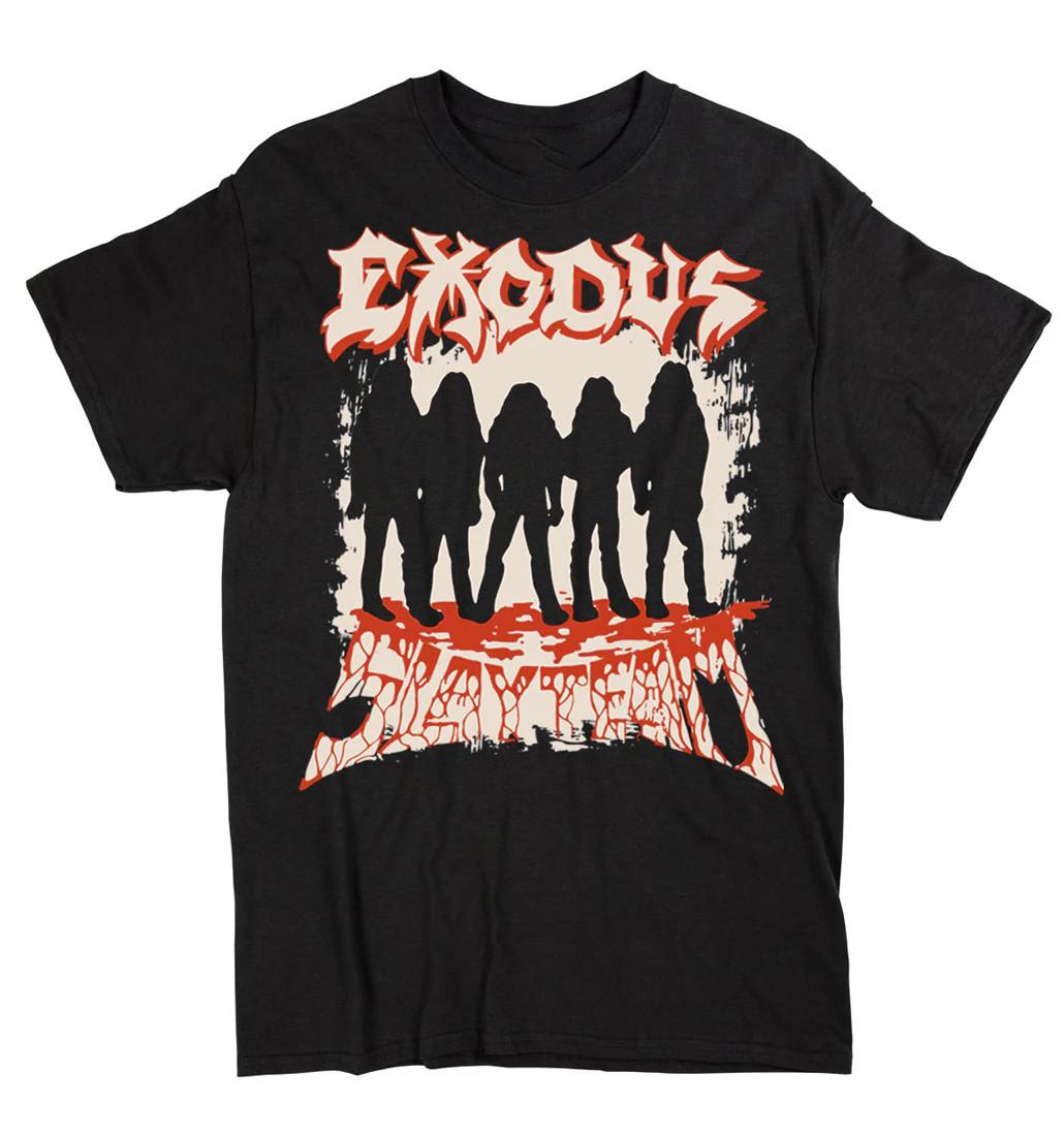 Retro Exodus Band Slayteam Heavy Cotton Black T Shirt EN169 S