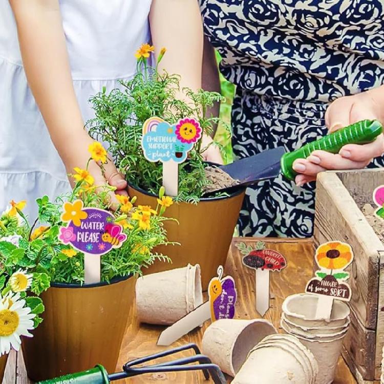 20 Stück Holz Gartenmarkierer Etiketten Wetterfest Pflanze Für Innen Außen Bepflanzung Gewächshaus Gemüse Zubehör