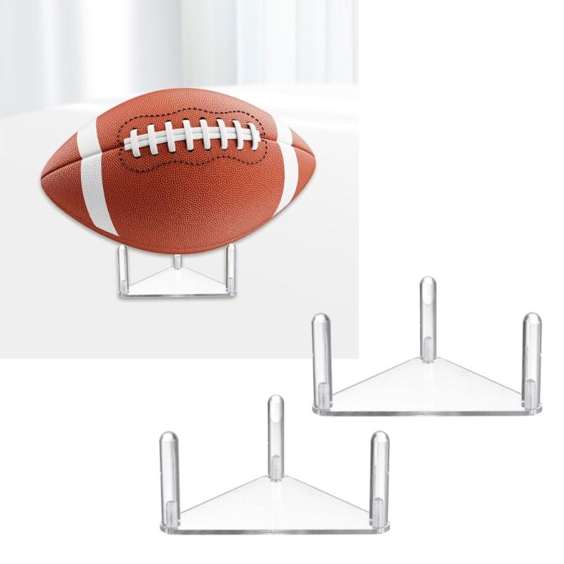 2pcs Shatterproof Acrylic Sports Trophies Display Rack with Nonslip Base Sports Decors Shelf for Collectibles Storage