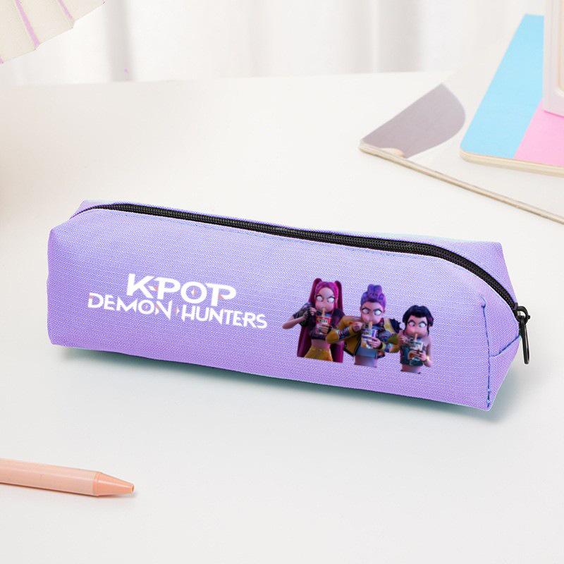 K-pop Demon Hunter Girl Group Cartoon Pencil Case - Oxford Cloth Stationery Bag for Primary Students