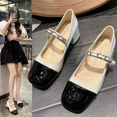 Chaussures de Mode pour Femmes Talons Hauts pour Femmes Été Sangle à Boucle Bureau et Carrière Nouvelle Décoration Métallique Talons Hauts Zapatos Mujer