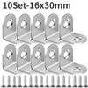90 Degree L Joint Brackets Stainless Steel Angle Connectors Corner Brace Furniture Wood Shelf Door Cabinet Fastener with Screws