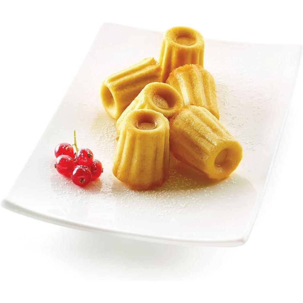 Red 18-Cavity Non-Stick Silicone Mini Canelé Mold Ice Cube Tray Cake Pan DIY Cookie Chocolate Mousse Pudding Mold Baking Tool
