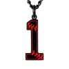 INS trendy stainless steel European and American fashion outdoor digital baseball necklace men's accessories titanium steel pendant