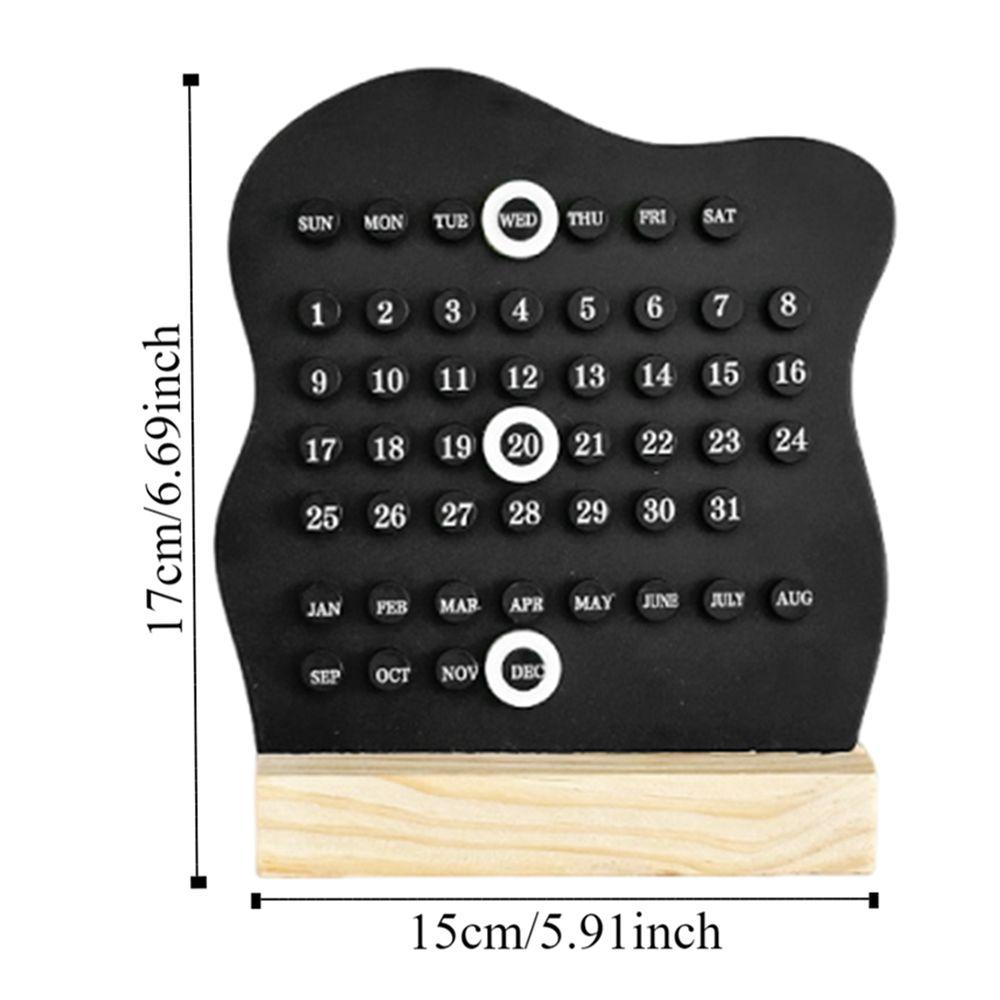 3 Rings Wooden Desk Calendar Adjustable Montessori Calendar Round Rings Calendar  School Stationery
