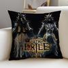 Dark PPath of ExileS Cushion Cover Breathable and skinfriendly linen pillowcase square removable and washable cushion