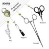 Booms Fishing RG1 Carabiner Pin-On Reel, Key Reel, Green, 3-Piece Set