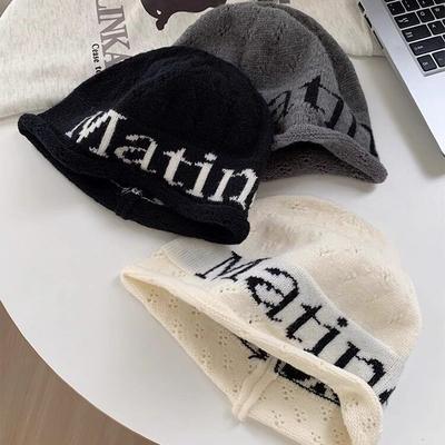 Korean Style Niche Personality Trend Letter Hat Men and Women Woolen Hat Street Cold Hat Ins Trend Knitted Hat