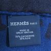 Great HERMES shawl Navy black cashmere Women Used