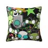 Invaders Zims Cartoon Square Pillow Case Cushion Covers Funny Zippered Decor Throw Pillow Case Cover For Home 40X40Cm