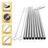 4Pcs Stainless Steel Straws Reusable Metal Drinking Straws 304 Food Grade Straight and Curved Straw Dishwasher Safe Metal Straw for Bottles Tumblers