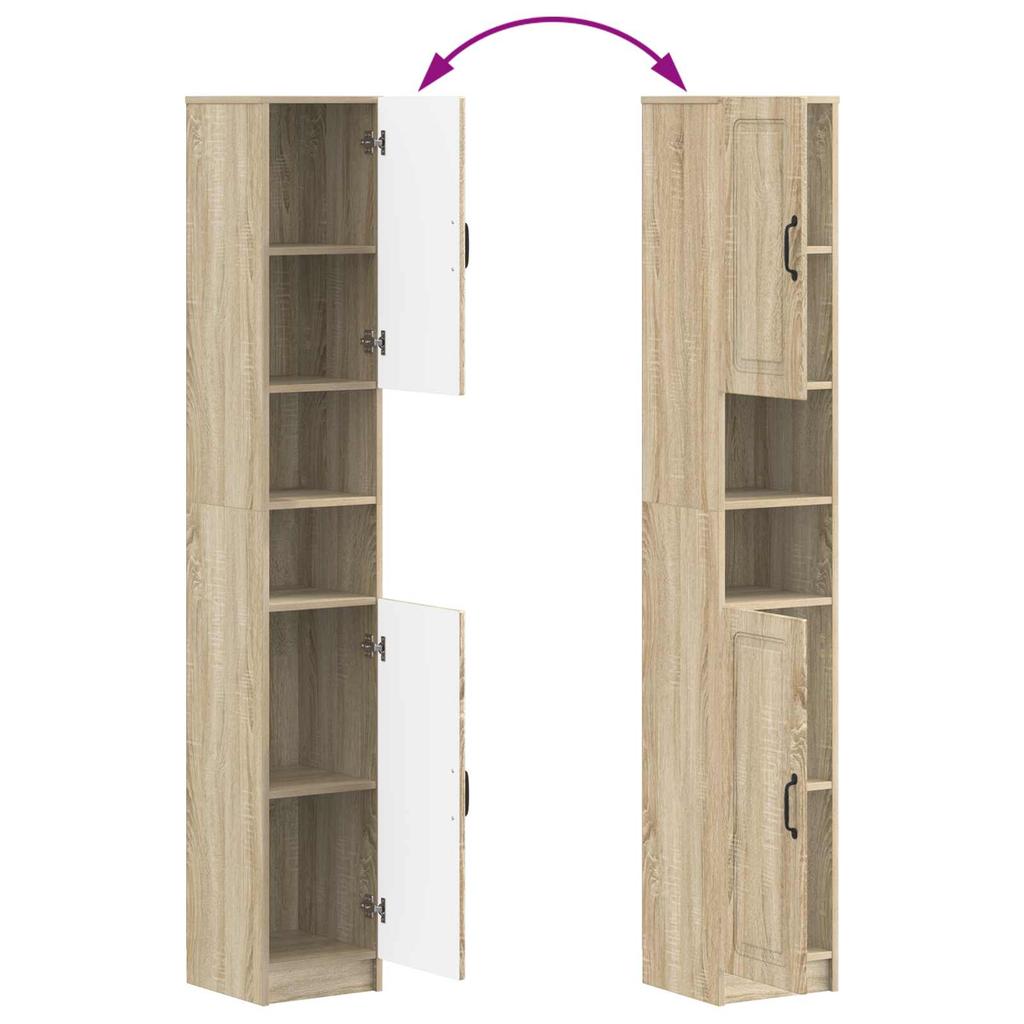 Bathroom Cabinet with Open Shelf UTRECHT Sonoma Oak