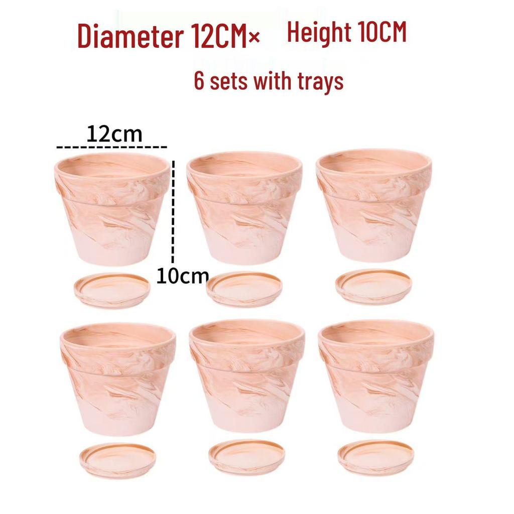 Nordic Style Macchiato Terracotta Flower Pot - Large, Breathable Red Clay with Kiln-Changed Color