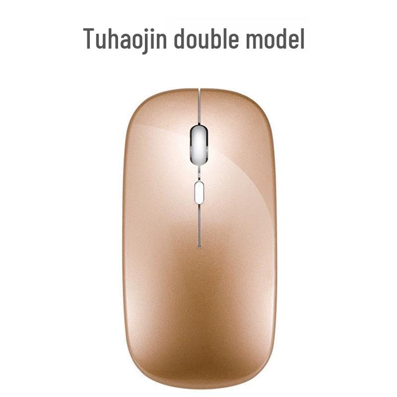 Dual-Mode Ultra-Thin Rechargeable Bluetooth Silent Mouse with Luminous Feature for Office and Tablet Use