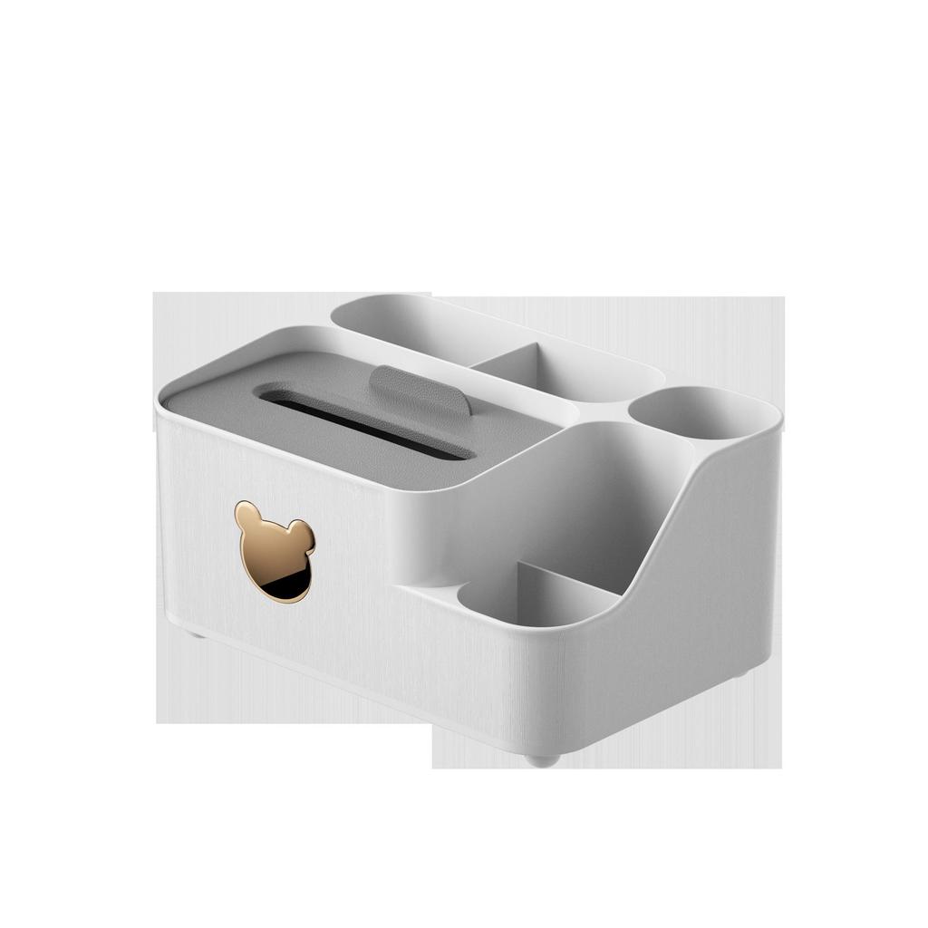 Gold-Plated Bear Tissue Box Cover - Cute, Multifunctional for Living Room or Restaurant