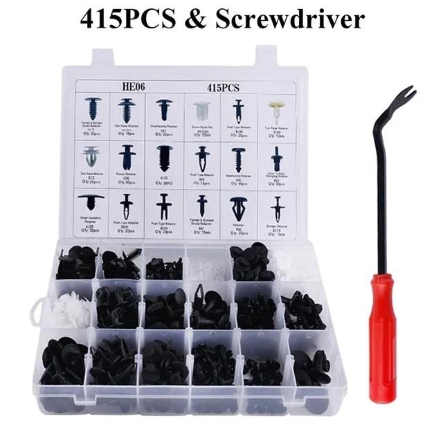 925pcs-100Pcs Auto Fastener Clip Kit Fender Rivet Clips Auto Body Push Retainer Pin Rivet Bumper Door Trim Panel Retainer Repair