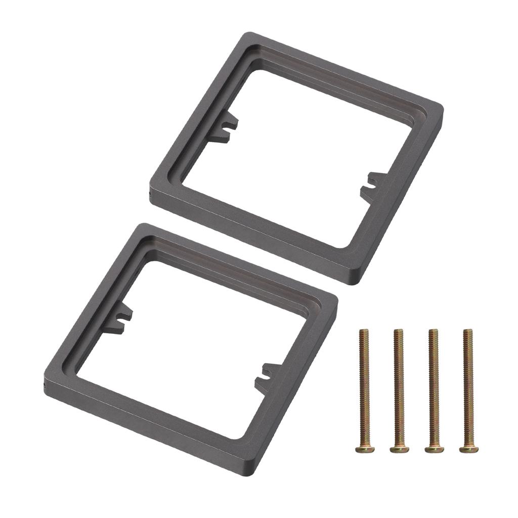 2 szt. Płyta maskująca przełącznik Panel ścienny Dekoracja 10MM Podkładka dystansowa pojedynczego gniazda Płyta gniazda Biały Szary Złoty Rama Z 4x Śrubami