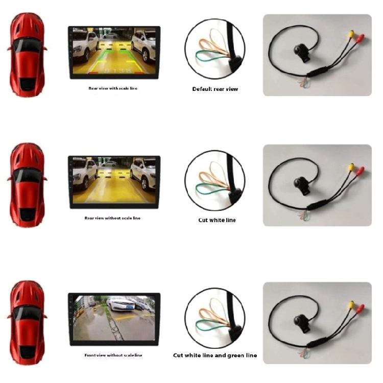 CVBS AHD Reversing Rear Camera Waterproof Car Reversing Rear View Camera Wide Angle for Most Vehicle Easy Installation