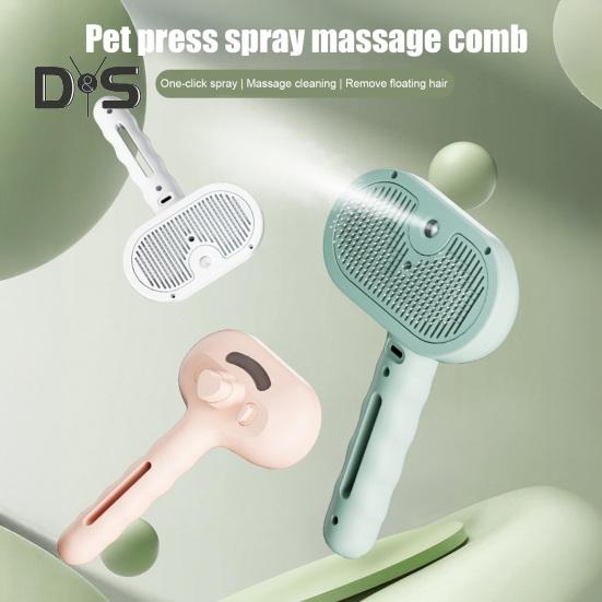 Dampfbürste für Haustiere, selbstreinigender Fellpflegekamm mit Wasserspray, wiederaufladbare, dampfende Massagebürste zur Haarentfernung bei Haustieren für Katzen und Hunde