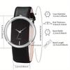 Women's Watch Bracelet Set Fashion Hollow Dial Leather Band Quartz Watches(Without Box)