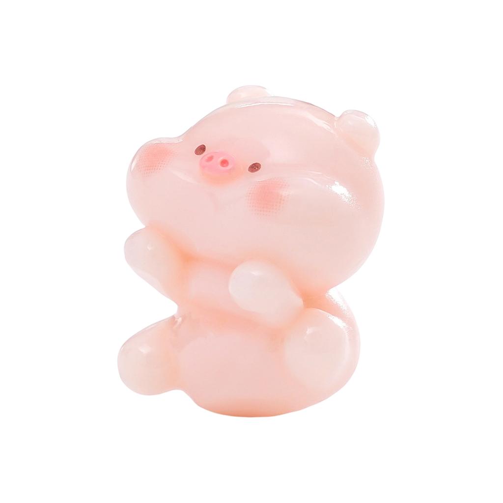 Cute & Pig Lying Animal Figurines, DIY Decor Accessories, Car & Desktop Small Ornaments